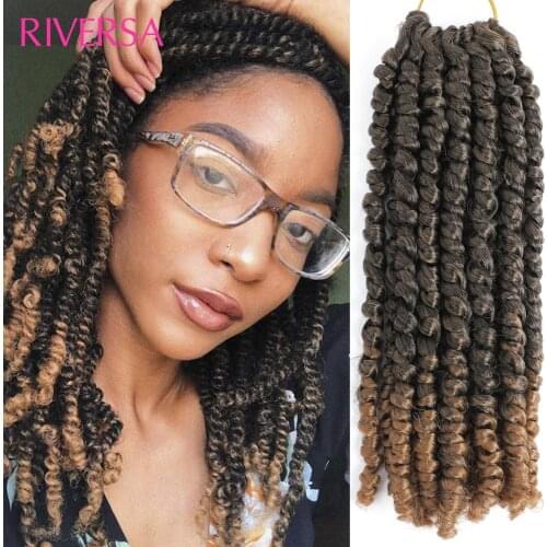 Synthetic Passion Twist Crochet Hair 6 Packs 10 Inch New Styles Braids Pre-twisted Spring Twist Braiding Pre looped Crochet Hair