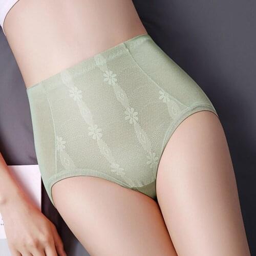 3pcs/lot Plus Size Briefs For Women Underwear High Waist Panties Cotton Underpants Solid Breathable Summer Female Intimates