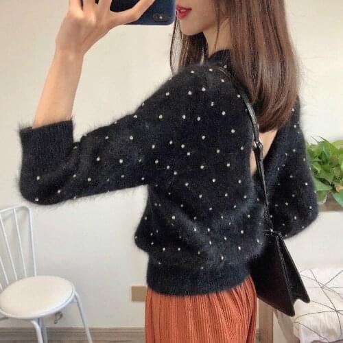 Women Sweater Spring / Summer 2021 New Long Rabbit Wool Women Pullovers