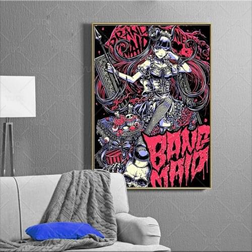 Macabre Art BABYMETAL Music Rock Band Singer Poster Vintage Banners Sign Wallpaper Wall Decoration Canvas Painting