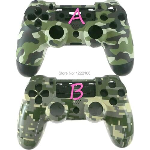 4sets Camouflage Shell Middle Stand Buttons jdm 001 010 For PlayStation 4 PS4 Controller Urban Camo Cover JDS 001 011