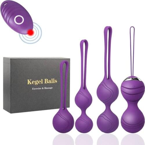 4 Pcs Vaginal Tighten Ball Set Jumping Eggs Ben Wa Kegel Ball Sex Toys for Women Geisha Exercise Shrink Massage Bladder Control