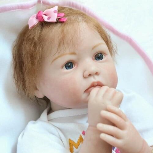 55cm Silicone Reborn Dolls Baby Soft Toys for Girls 22 Inch Real Dolls Silicone Newborn Babies Bonecas Baby Toys