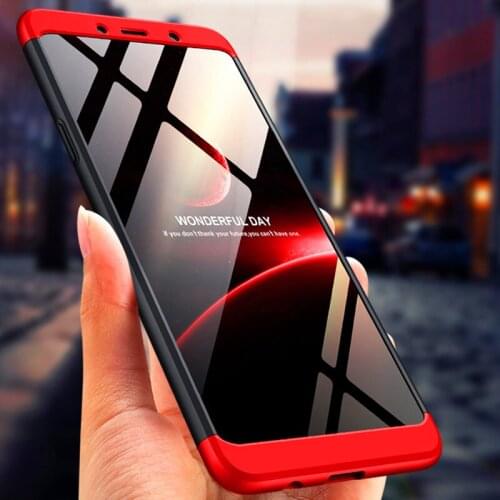 For Samsung A9 2018 Case 360 Protection Full Body Cover Hard Matte Case for Samsung Galaxy A9 2018 A920F A9S with Glass Film