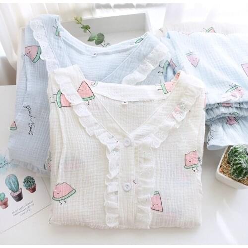 Fdfklak Cotton Maternity Clothes For Nursing Mothers Spring Autumn New Long Sleeve Nursing Pyjama Set Pajamas For Pregnant