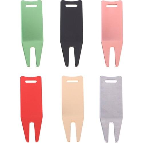 Zinc Alloy Golf Putting Greens Divot Repair Tool Fork Prong Gift Black