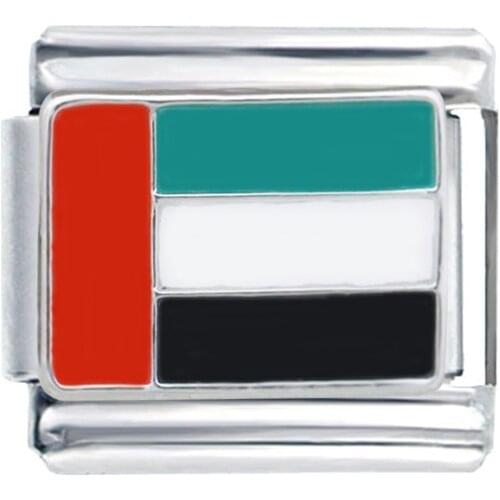 United Arab Emirate Country flag links bracelet Classic 9mm National flag Italian charm bracelet fit Zoppini Nomiation
