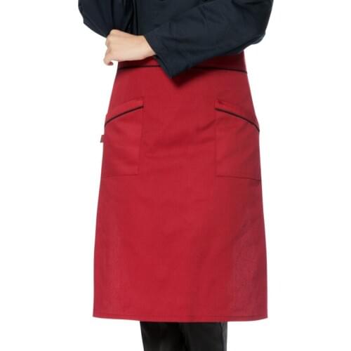 Korean mens half chef apron cute coffee restaurant Home cooking kitchen aprons white custom work wear wholesales free shipping