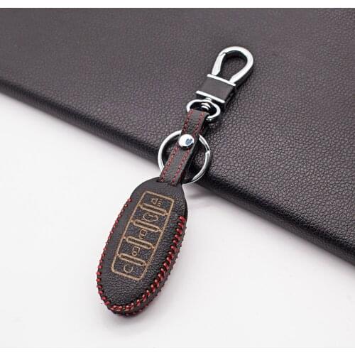 High quality leather hand stitched key cover For Nissan Rouge/Maxima/Altima/Sentra/Murano For Infiniti EX G37 FX Q60 QX50 QX70