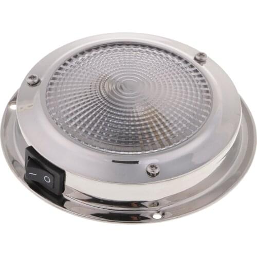 12V Interior Dome Light Lamp With Rocker Swith For Car Truck Boat RV