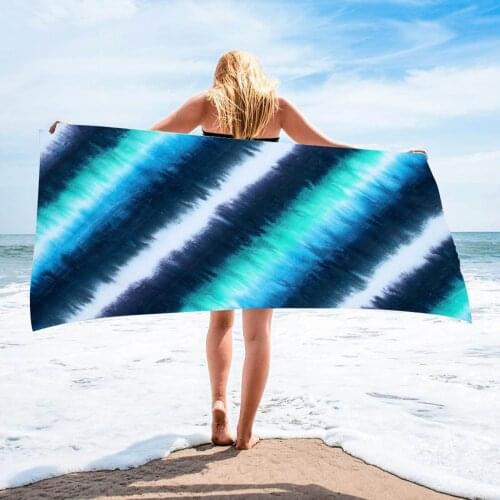 Summer beach towel microfiber double-sided velvet quick drying bath towel swimming surfing towel portable large yoga mat