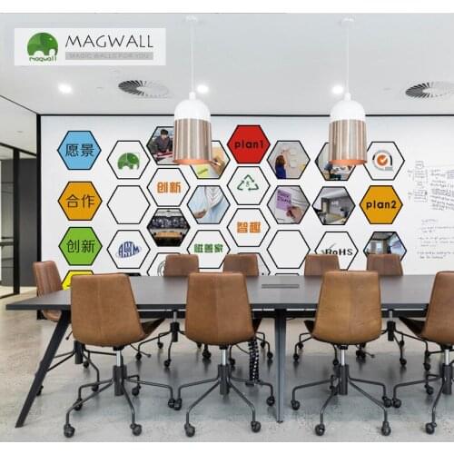 Magnetic hexagonal multifunctional sticker custom design logo removable sticker