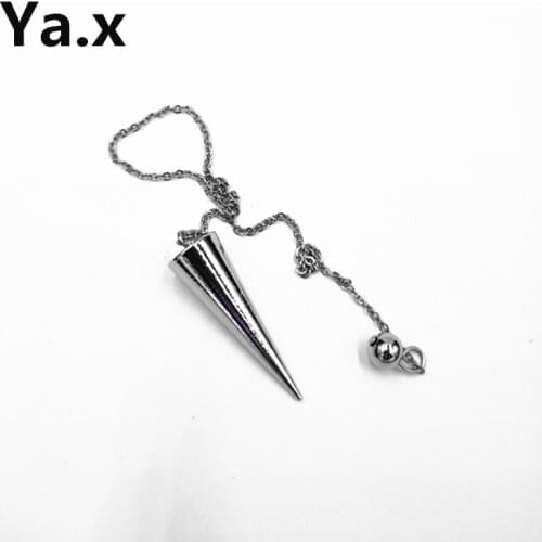 Metal pendant pendule de reiki pendulum Amulet Healing Pyramid spiritual pendulums for dowsing Copper meatl Charms Chakra Amulet