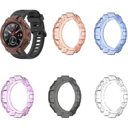Soft TPU Watch Case for Amazfit T-Rex Watch Protective Cover Anti-Fall Sleeve Cover Smartwatch Replacement Case Shell