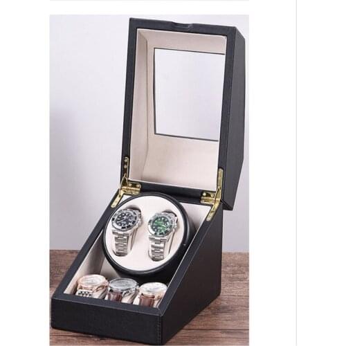 New 1PCS High Class Motor Shaker Watch Winder Holder Display Automatic Mechanical Watch Winding EU/US/AU/UK Plug PU Leather