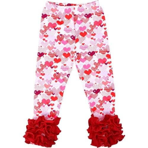 Kaiya Angel 2018 New Valentines Day Girls Warm Thick Leggings Baby Girl Clothes Girls Heart Printing Fashion Toddler Kids