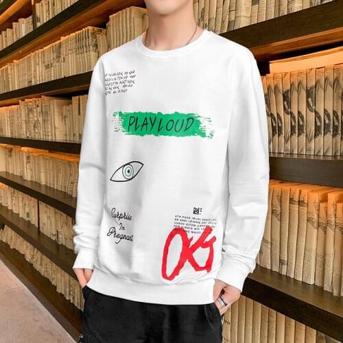 New Autumn Spring Sweatshirt Men Hip Hop Streetwear Pullovers Homme Casual Hoodies Sweatshirt O-Neck Top Cloth Plus Size 3XL 4XL