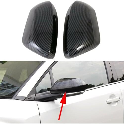 Pair Carbon Fiber Rear View Side Mirror Cover Moulding Cap Trim Accessories Fit For Toyota Corolla 2019 2020