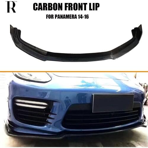 Full Carbon Fiber Front Bumper Chin Lip for Porsche Panamera 970 GTS Turbo S 2014 2015 2016 (Not Fit 09-13)