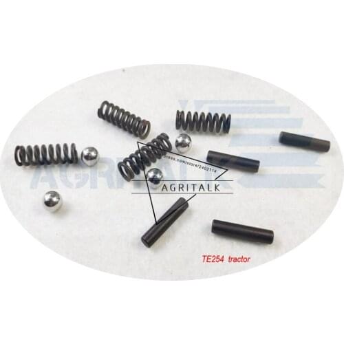 Springs, pins, balls for auxiliary shifting for Lovol TE 25hp tractor, part number: TE354.373A-01 +GBT879.1-5 + steel ball 8