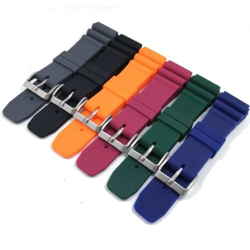 Silicone Rubber Watch Band Strap Suitable For Casio SEIKO 22mm Replacement Black Sports Waterproof Watchbands Accessories