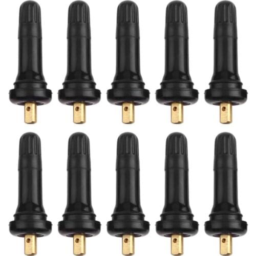 10pcs Sensor Rubber Valve Stem Tire Sensor Kit TPMS Tire Pressure Monitoring System Anti-explosion Snap In Tire Valve for Buick