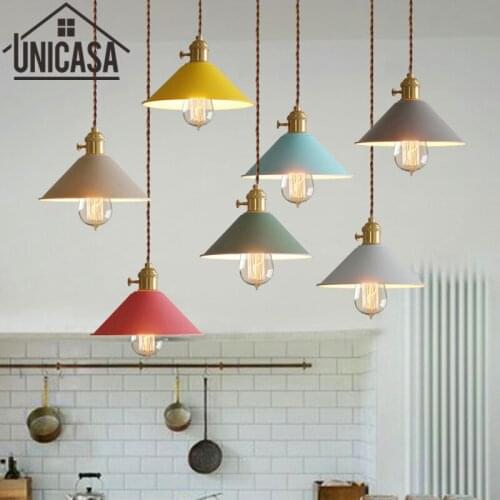 Modern Pendant Lights Antique Wrought Metal light Fixtures Vintage Bar Kitchen Hotel Lighting Living Room Colors Ceiling Lamp