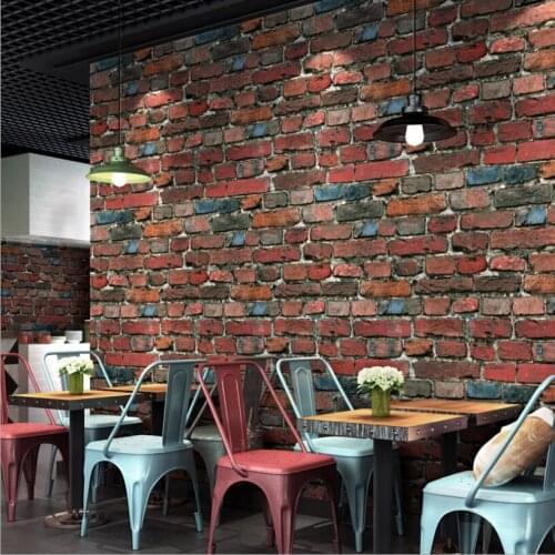 Modern Vintage Brick Textured Wallpaper For Walls Decor Embossed 3D Wall paper Rolls For Bedroom Living room Sofa TV Background