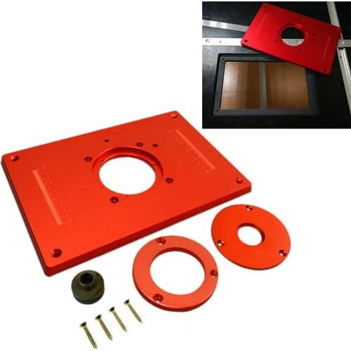 Universal Aluminum Router Table Insert Plate 200x300x8mm With Cover For Woodworking Engraving Machine Woodworking DIY