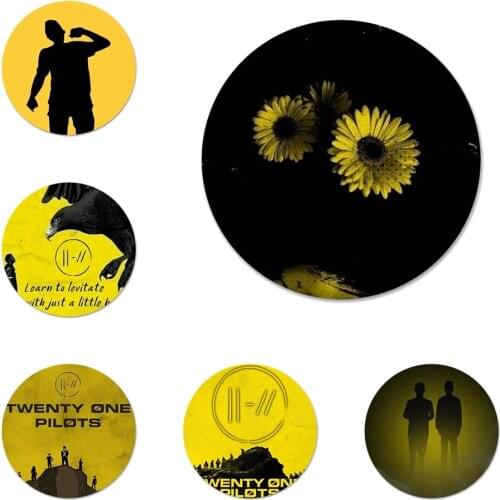 Twenty One Pilots yellow Icons Pins Badge Decoration Brooches Metal Badges For Backpack Decoration