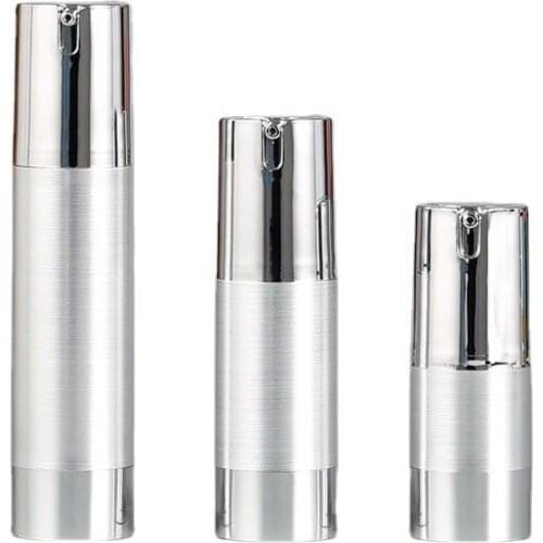 10 x 15ml 30ml 50ml Empty Refillable Upscale Gold Silver Vacuum Eye Cream Essence Lotion Pump Airless Bottle Toiletrie Container