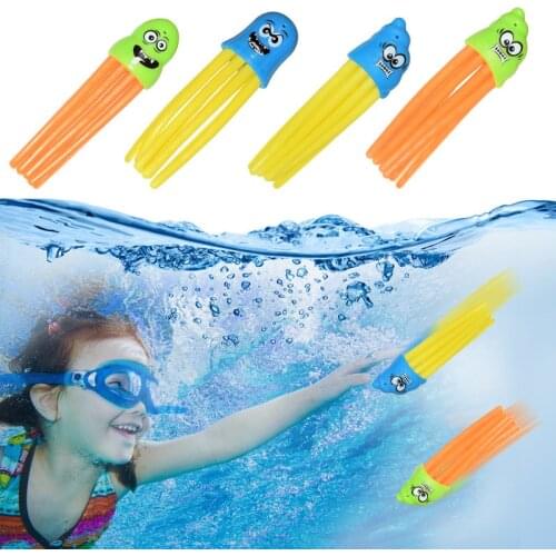 3pcs swimming treasure hunt toy diving torpedo ring children swimming pool toy