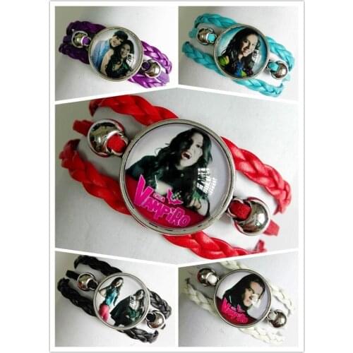 5pcs/lot CHICA VAMPIRO Bracelet for Girls wonmen Glass bracelet Handcuffs bracelet Cartoon Movie Despicable Me Charms bracelet