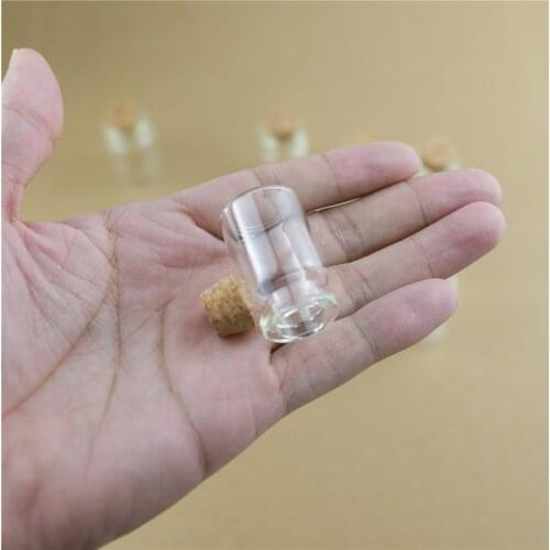 50pcs/Lot 22*35mm 7ml Glass Small Bottle With corks Stopper Crafts Tiny Jars Transparent Empty Glass Mini Bottle Gift