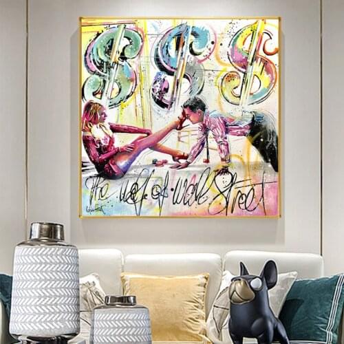 Abstract Street Graffiti Art Wolf of Wall Canvas Painting Modern Posters and Prints Wall Art Picture for Living Room Home Decor