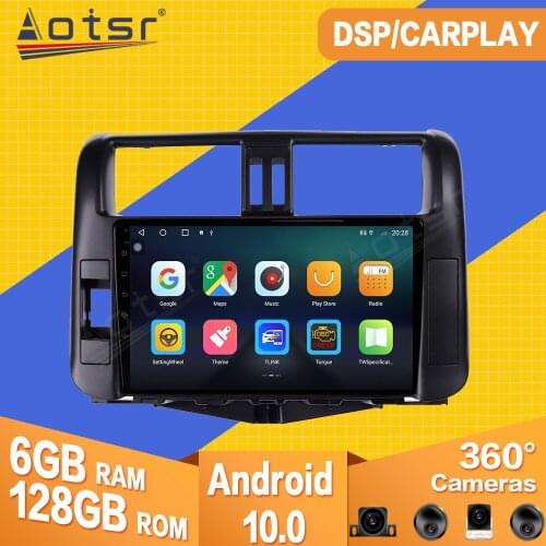 6+128GB For Toyota Prado 2010 2011 2012 2013 Android Car Tape Radio Recorder Video Player Carplay Navi GPS Multimedia Head Unit