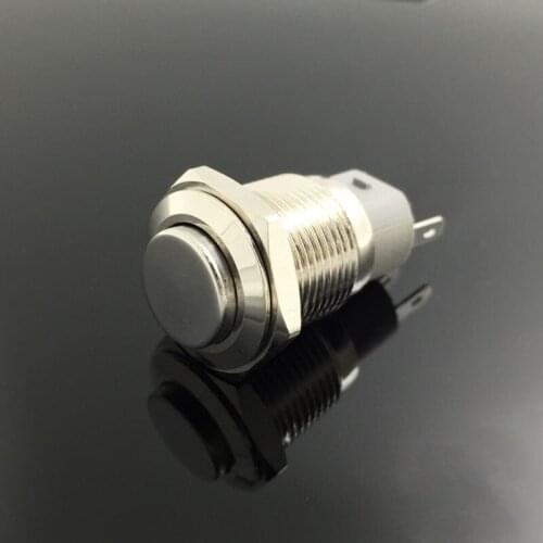 Free Shipping 16mm stainless steel push button switch self-lock push button switch no led light button switch