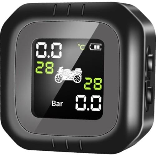 TPMS Motorcycle 2PCS Wireless External Sensors Waterproof Lightning-proof Smart Solar Tire Pressure Monitoring System