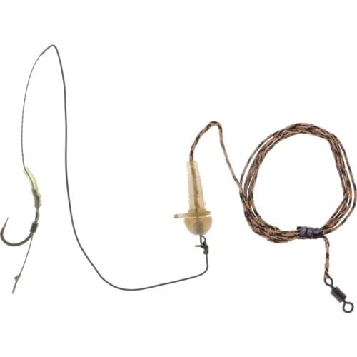 1 Piece European Style Carp Fishing Rig Swivel Hair Rigs Used With Pill Bait