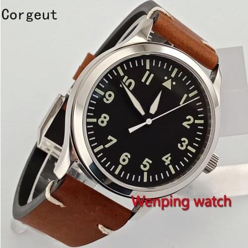 Corgeut 42mm Black Dial Automatic Casual Sport Novelty Luxury Dress Formal Automatic mens Unisex watchES W2618