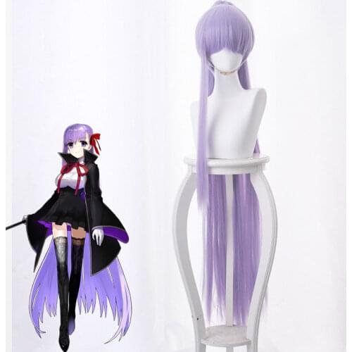 FGO Fate Tung Sakura Melt Lilith Light Blue Purple Ponytail Cos Wig Anime Cosplay Game Perform Double Fluffy Straight Female Wig