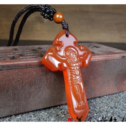 Hot sell natural yellow Chalcedony carved Cross pendants fashion Men and Women Chalcedony Cross necklace pendants Gift