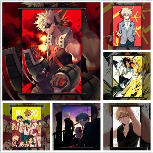 Canvas My Boku No Hero Academia Home Decoration Poster Print Pictures Wall Art Plastic Scroll Hanging Painting Bedside Backgroun