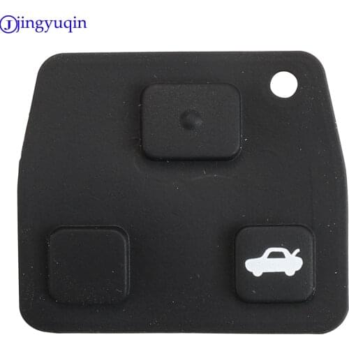 Jingyuqin 5ps 2/3 Buttons Car Remote Key Fob Rubber Pad For Toyota /Avensis /Corolla /Lexus /Rav4 Case Part