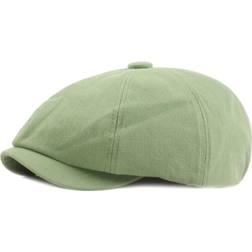 Fibonacci Casquette Four Seasons Cotton Solid Black Green Mens Newsboy Hat Male Beret Men And Women Retro England Visor Cap