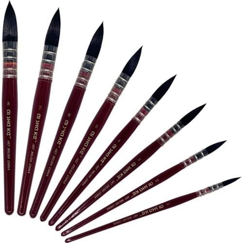 1Peice Watercolor Brush Wood Paint Brush Artist Hand Painting Brushes Water Color Gouache Drawing Art Brush Supplies