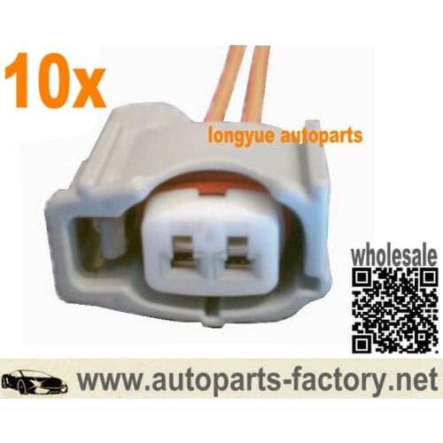Longyue 10pcs Injector Plug To Suit For Toyota 1ZZ, 2Z Fuel Injector Connector Pigtail Adaptor