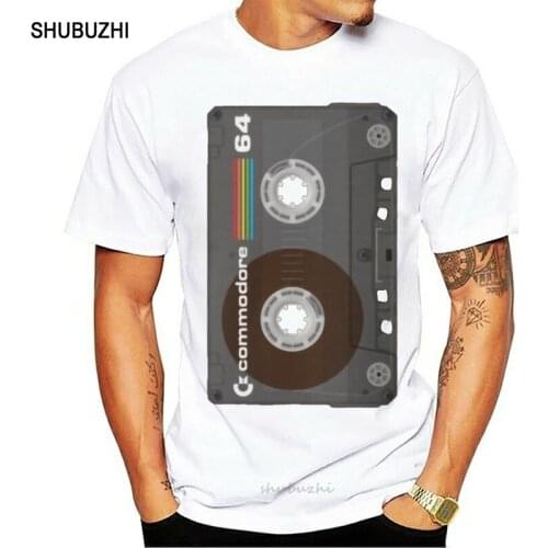 Fashion Cool Men T shirt Women Funny tshirt Commodore 64 Cassette Tape Customized Printed T-Shirt