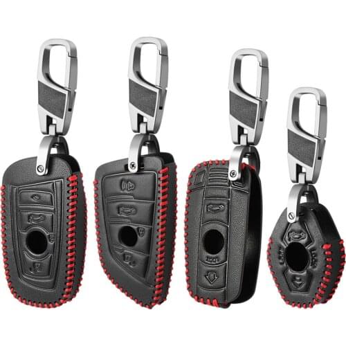 Fashion Leatherr Car Remote Key Case Cover For BMW 1 2 3 4 5 6 7 Series X1 X3 X4 X5 X6 F30 F34 F10 F07 F20 G30 F15 F16