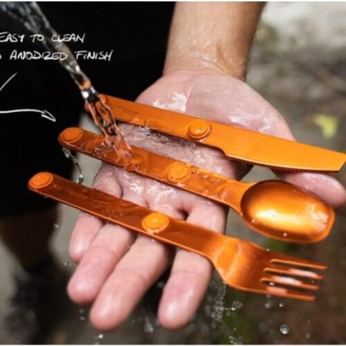 Magware Magnetic Flatware Magnet Link Stainless Steel Cutlery Set Portable Cutlery Fork spoon knife